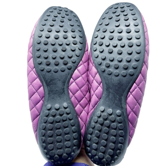 Robert Zur Quilted Leather Driving Loafers Purple Size 11 - Picture 6 of 7